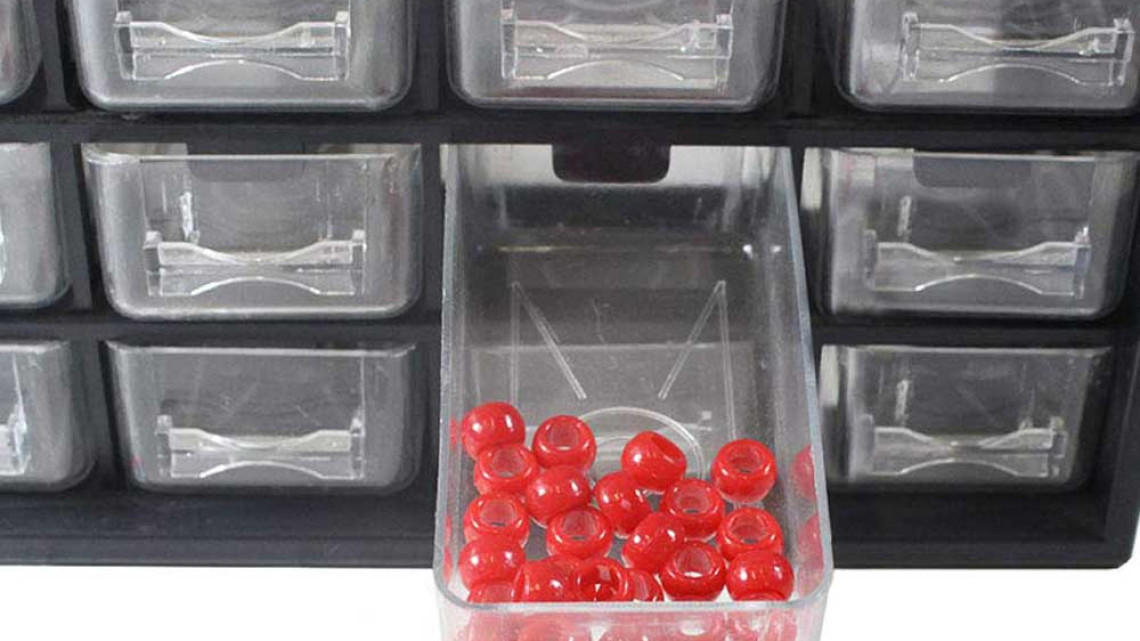 Timeless Tools Alkatrész tároló fiók, 25 rekeszes