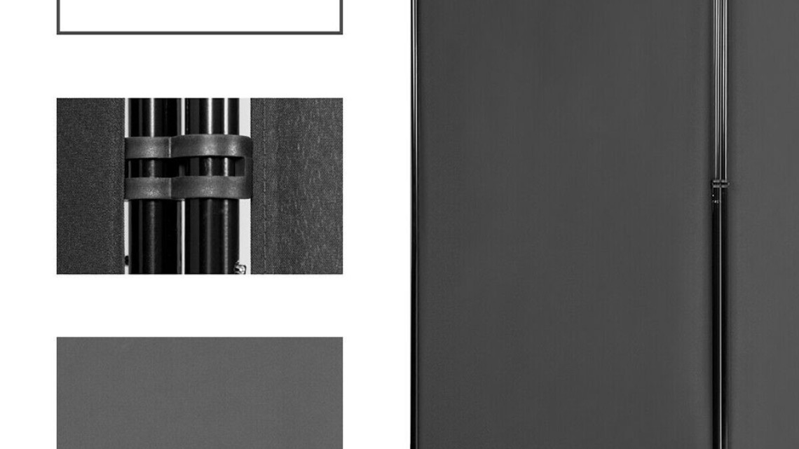 Timeless Tools Mobil térelválasztó 260x180cm, szürke