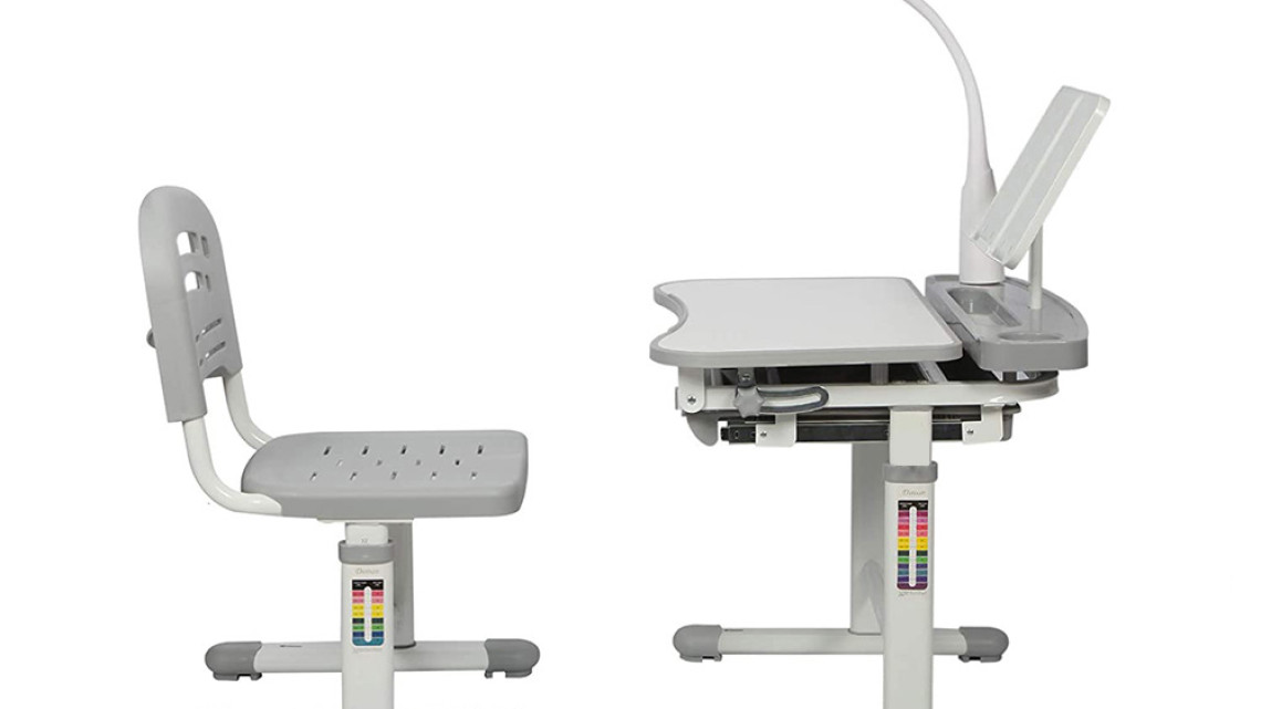 Timeless Tools Állítható magasságú, többfunkciós, gyerek íróasztal-szürke