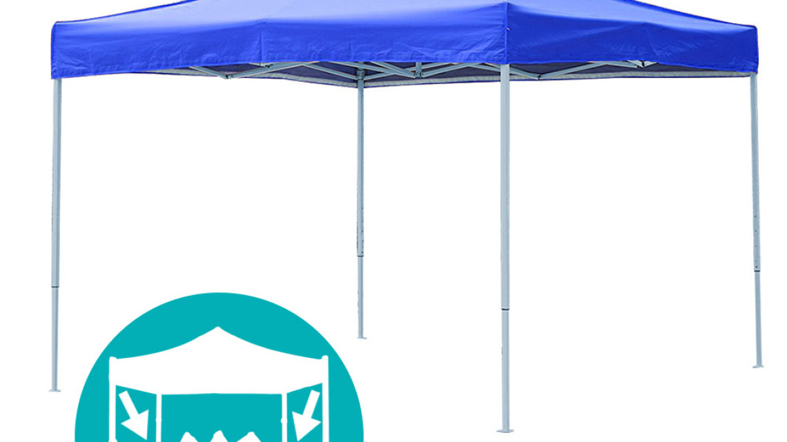 Timeless Tools Összecsukható kerti pavilon több típusban-2,9x2,9 méteres-kék-pavilon+oldalfal+hordtáska