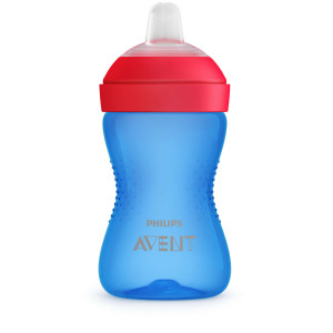 Avent itatópohár puha csőrös harapásálló 300ml 9hó fiús 