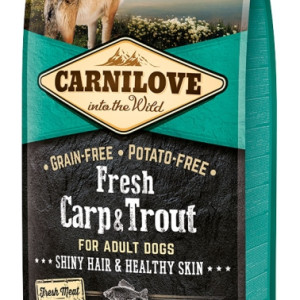 Carnilove Fresh Adult Dog Carp &amp; Trout Hair &amp; Healthy Skin- Ponty &amp; Pisztráng  Hússal 12kg