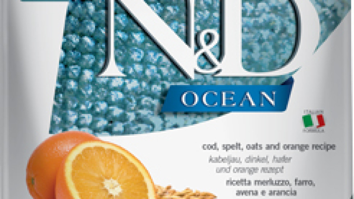 N&amp;D Dog Ocean tőkehal, tönköly, zab&amp;narancs adult medium&amp;maxi 2,5kg