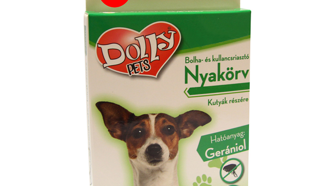 Dolly Natural Bolha és kullancsriasztó nyakörv kutyák részére piros 75cm
