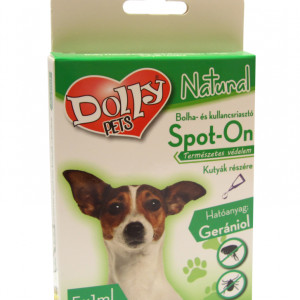 Dolly Natural bolha és kullancsriasztó spot on kutyák részére 5x1ml