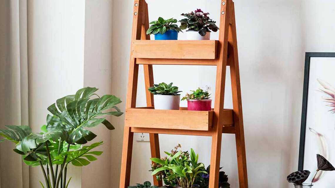 Timeless Tools  3 szintes fa tároló táblával 