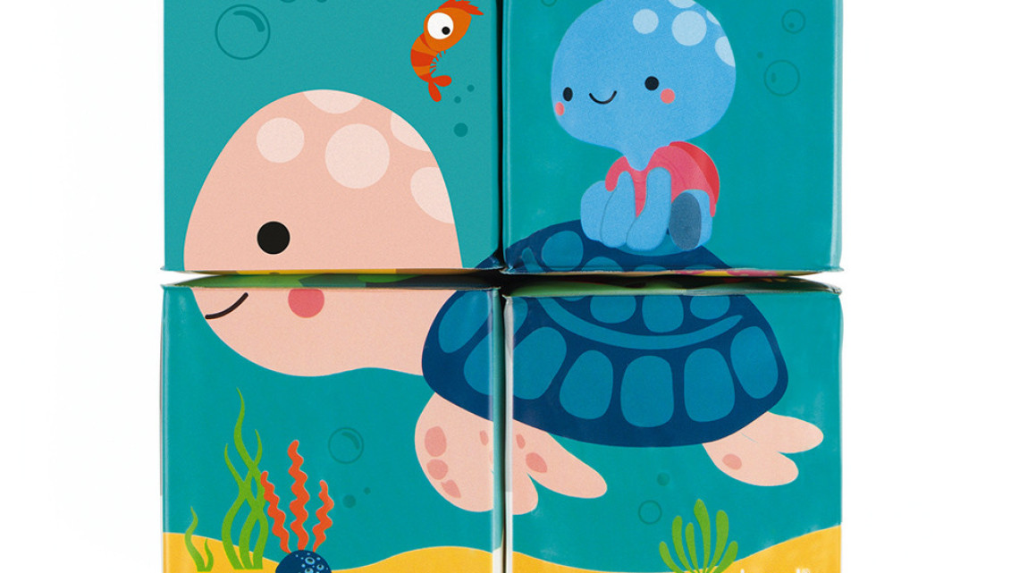 Janod 04713 Fürdőjáték 4 mesekocka