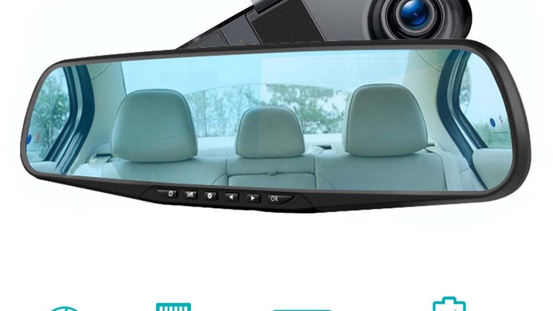 Timeless Tools Visszapillantó tükörbe épített eseményrögzítő kamera és tolatókamera, magyar menüs