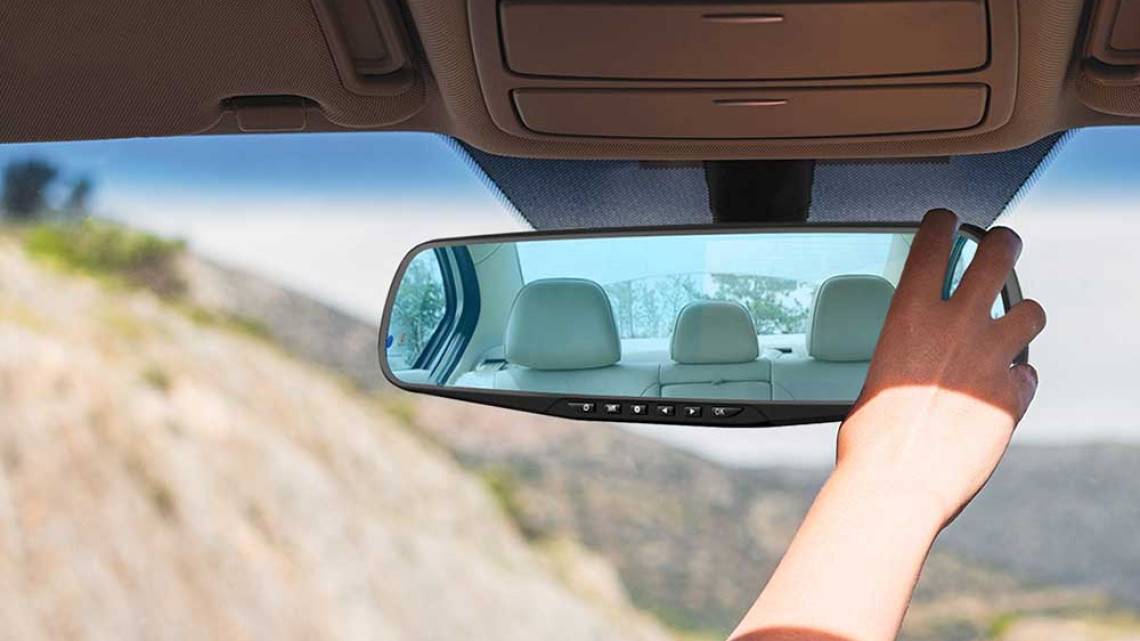 Timeless Tools Visszapillantó tükörbe épített eseményrögzítő kamera és tolatókamera, magyar menüs