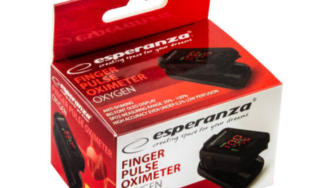 Esperanza ECO001 spO2 35%-100% ujjra csíptethető fekete pulzoximéter