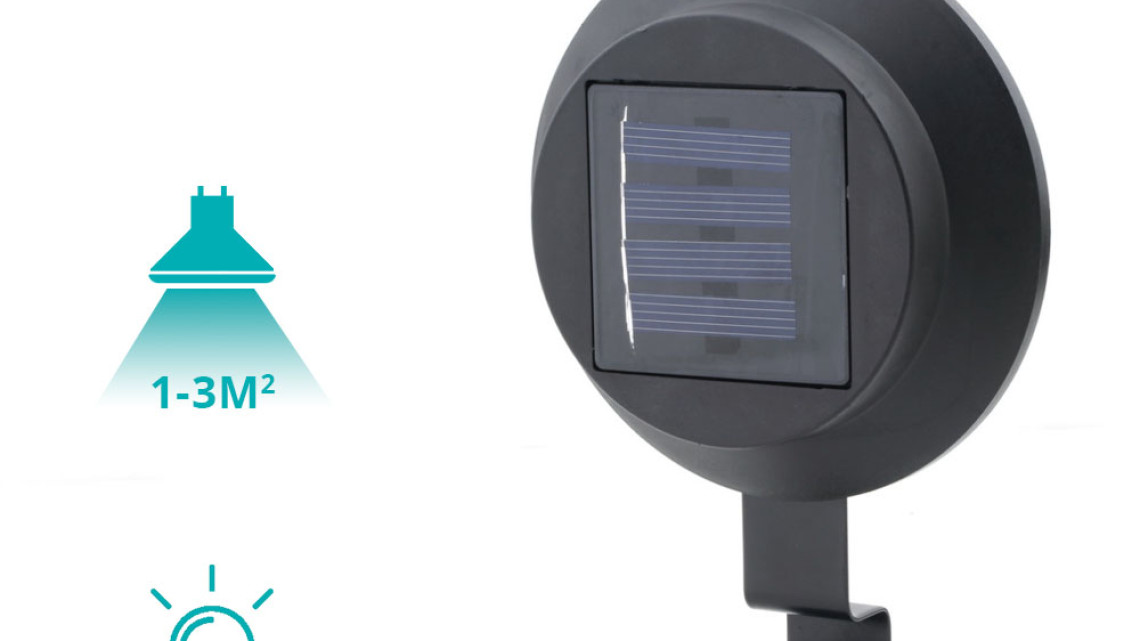 Timeless Tools Napelemes lámpa választható színben-fekete