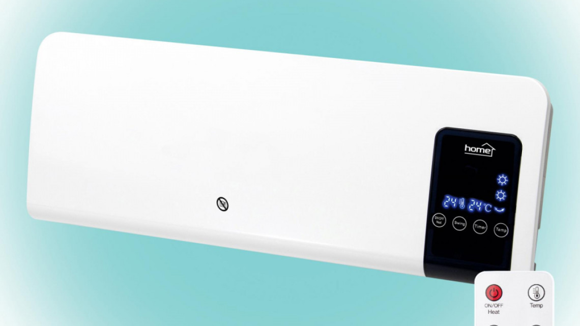 HOME Fali ventilátoros fűtőtest, stop programos