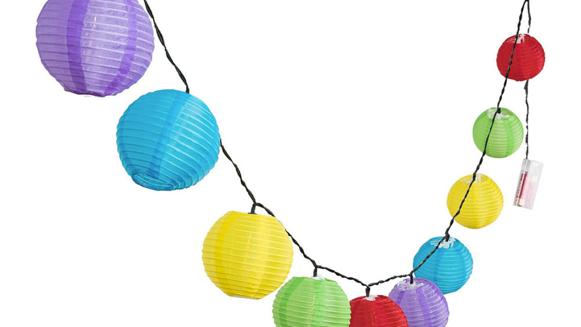 Timeless Tools Party lampion, 10 LED-es, elemes