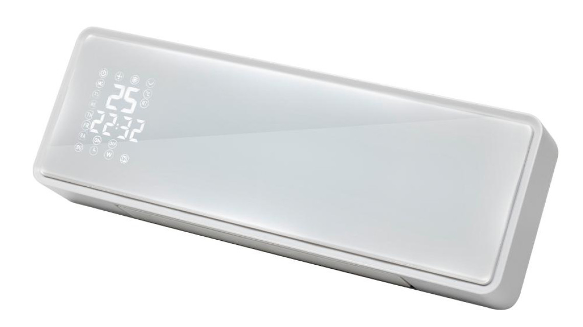 HOME Smart fali ventilátoros fűtőtest üveg előlappal