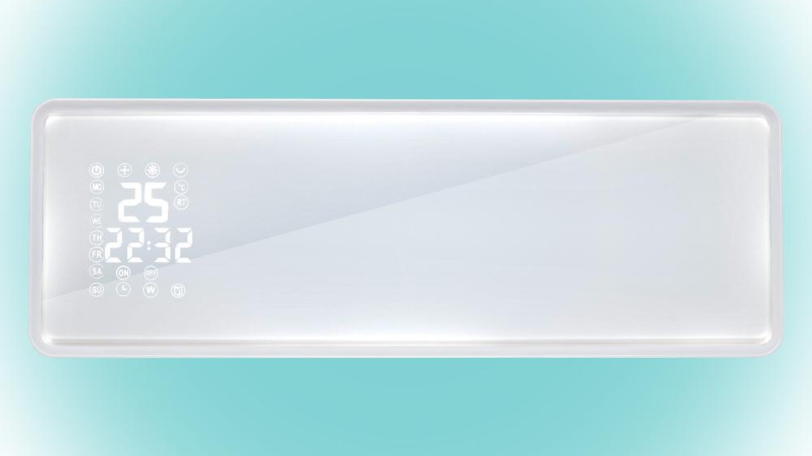 HOME Smart fali ventilátoros fűtőtest üveg előlappal