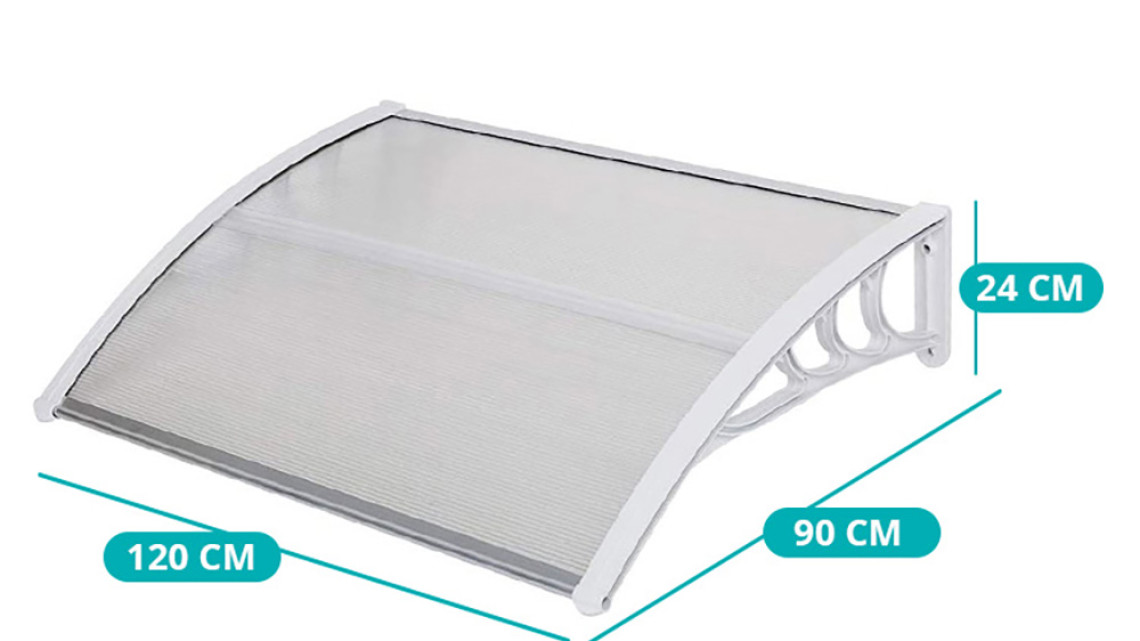 Timeless Tools Műanyag előtető több méretben és színben-120x90 cm-fehér