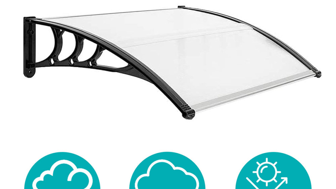 Timeless Tools Műanyag előtető több méretben és színben-120x90 cm-fekete