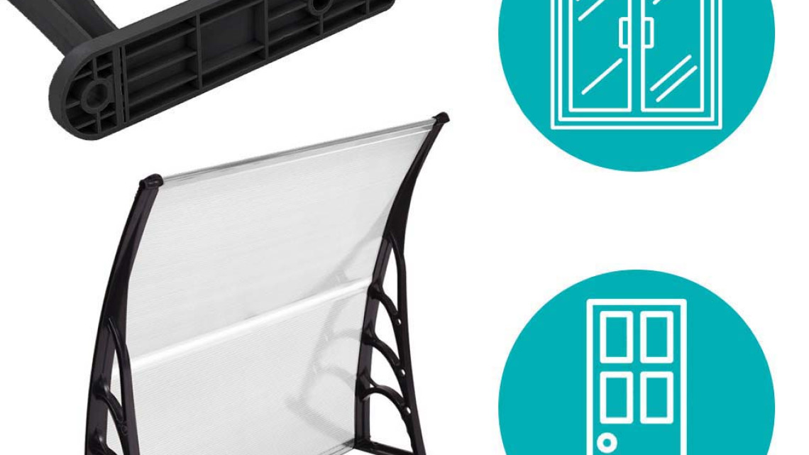 Timeless Tools Műanyag előtető több méretben és színben-120x90 cm-fekete