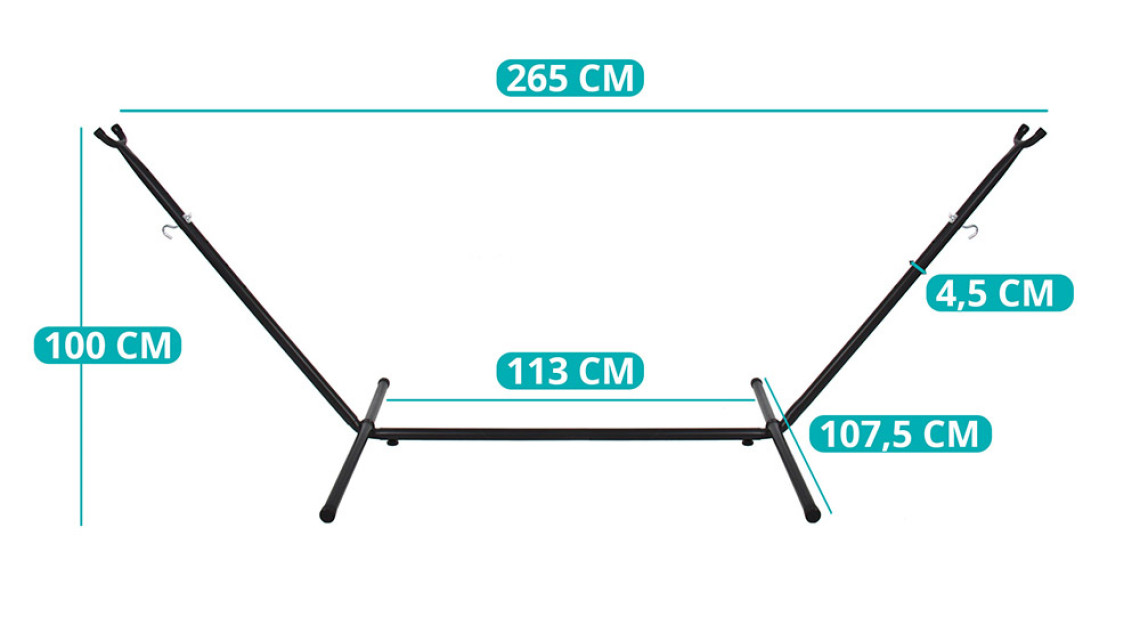 Timeless Tools Tartóállvány ajándék 2 személyes függőággyal-kék
