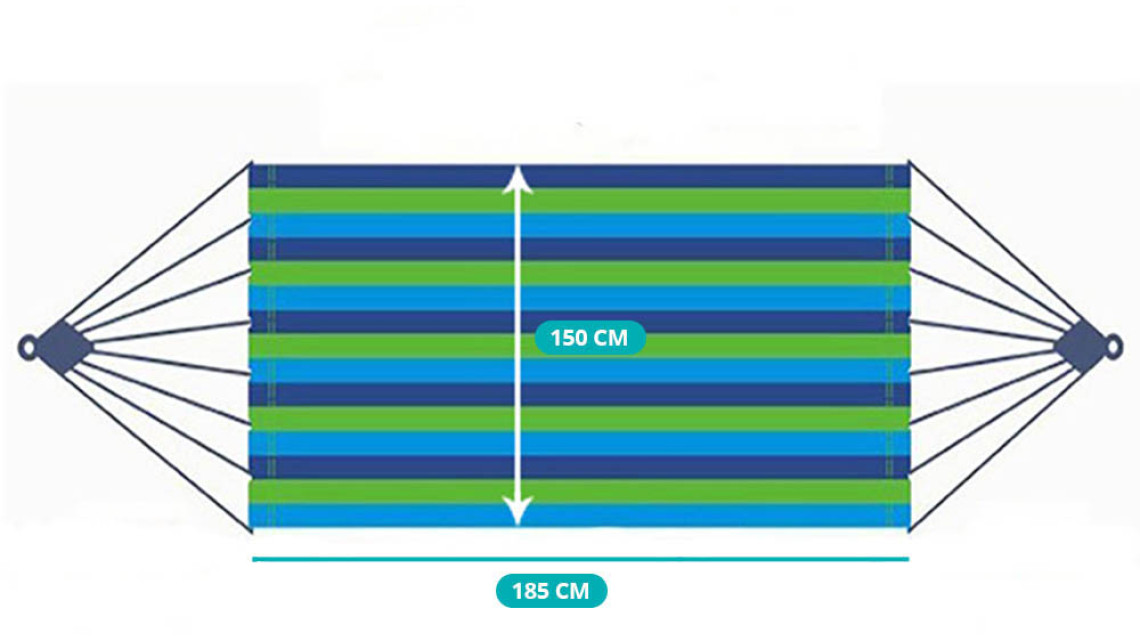Timeless Tools Tartóállvány ajándék 2 személyes függőággyal-kék