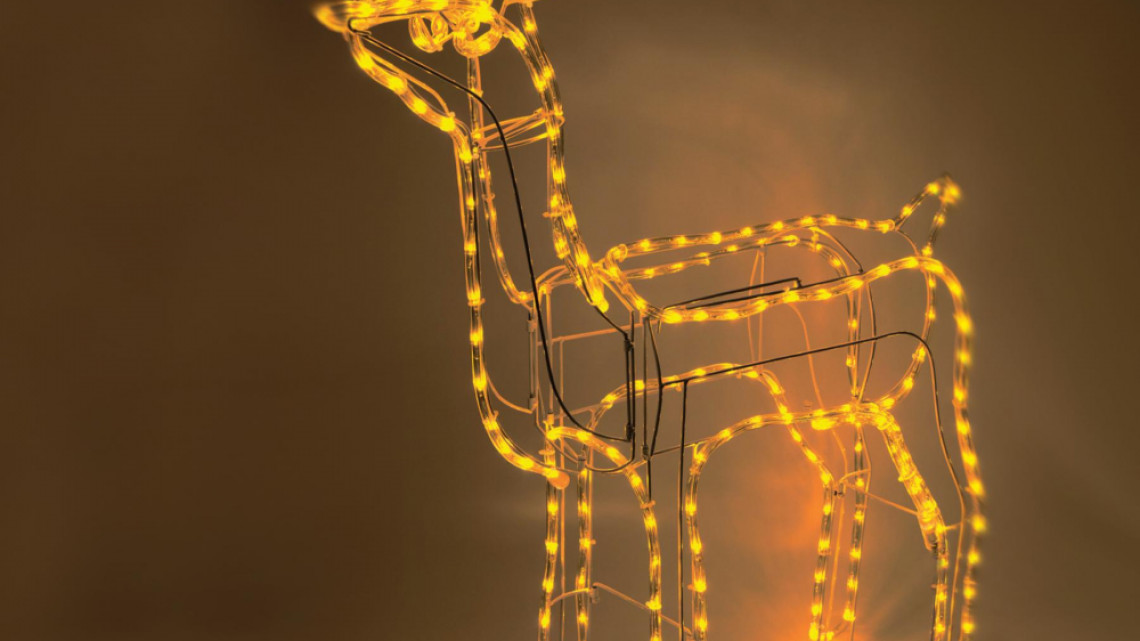 LED-es 3D-s rope figura, szarvas