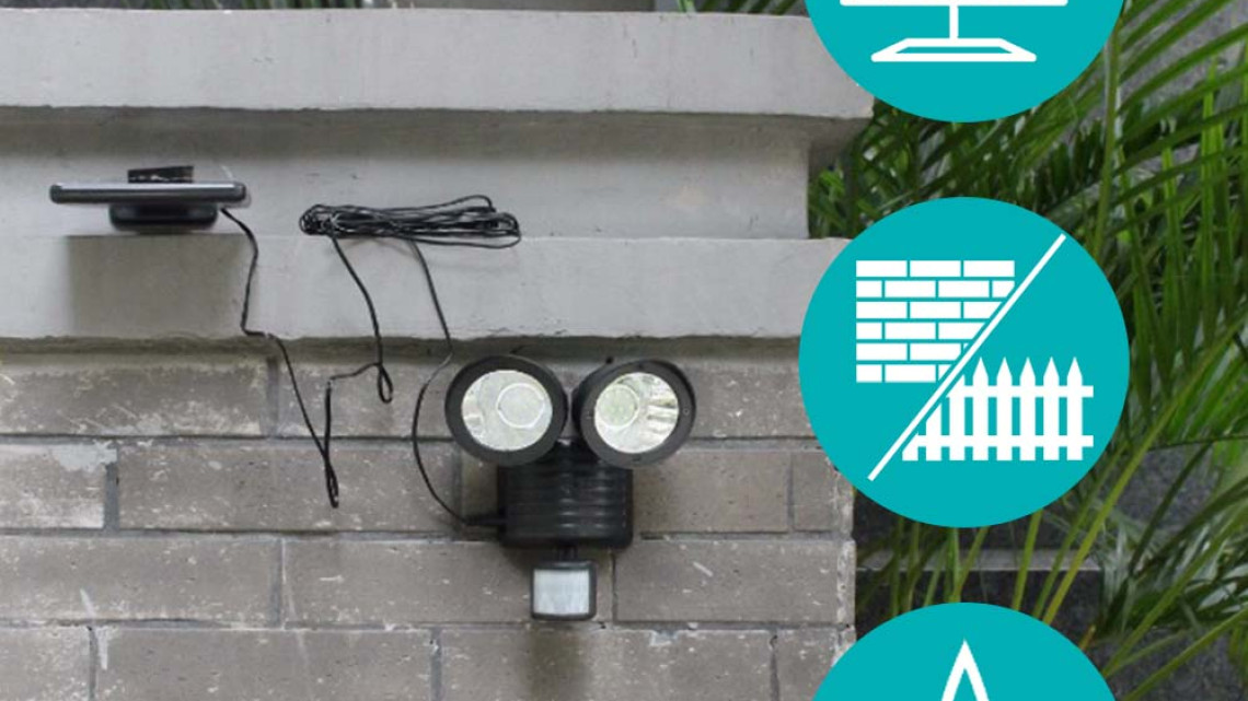 Timeless Tools Dupla mozgásérzékelős szolár világítás