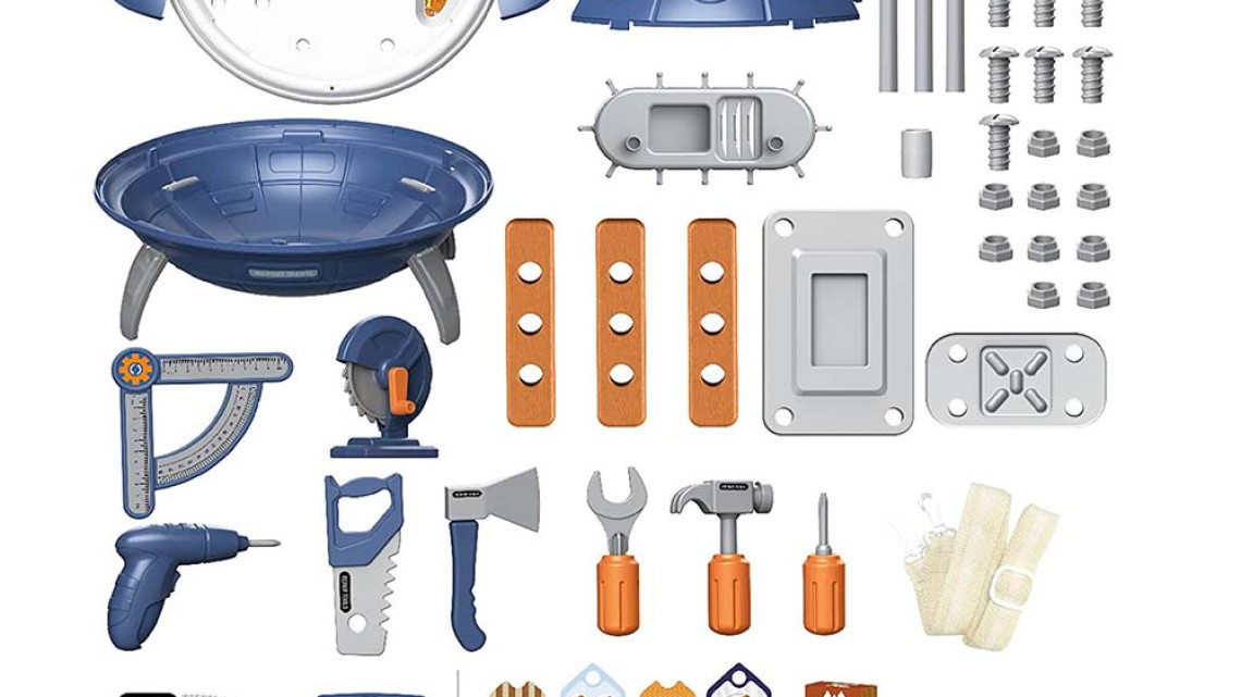 Timeless Tools UFO játék szerszámkészlet és projektor, 52 részes