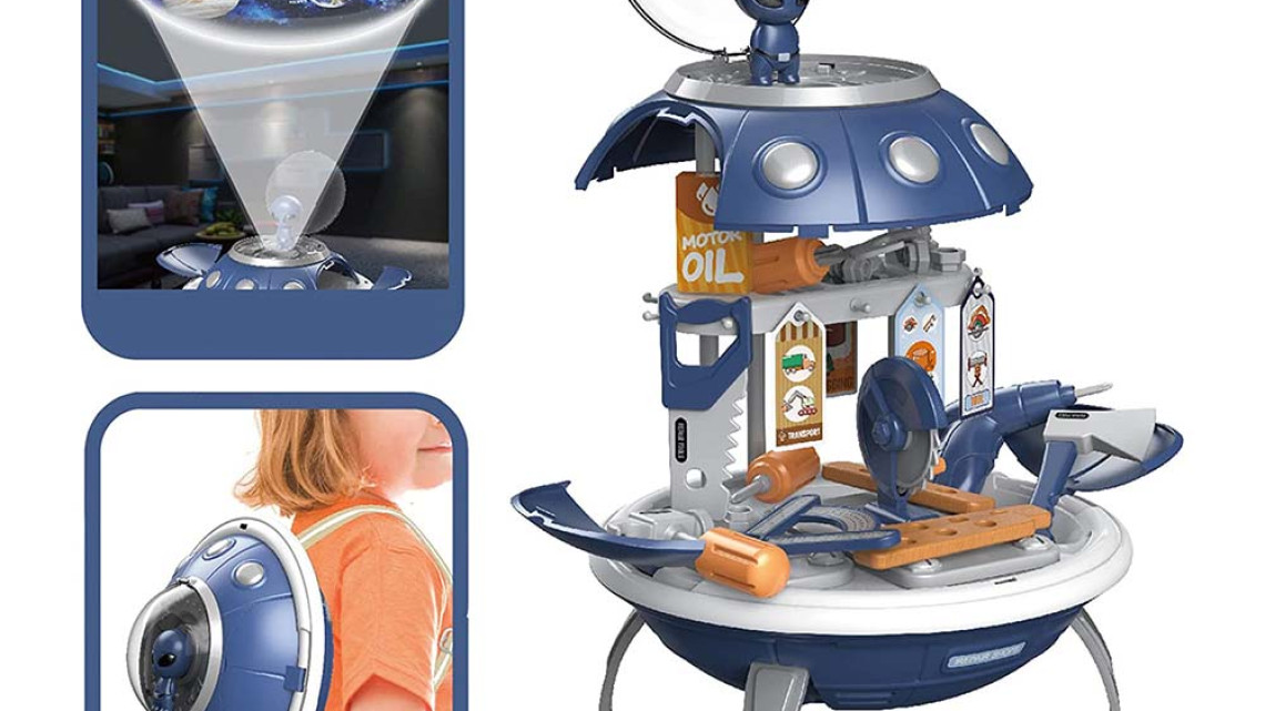 Timeless Tools UFO játék szerszámkészlet és projektor, 52 részes