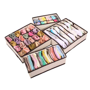 Timeless Tools 4 részes tárolódoboz szett-bézs