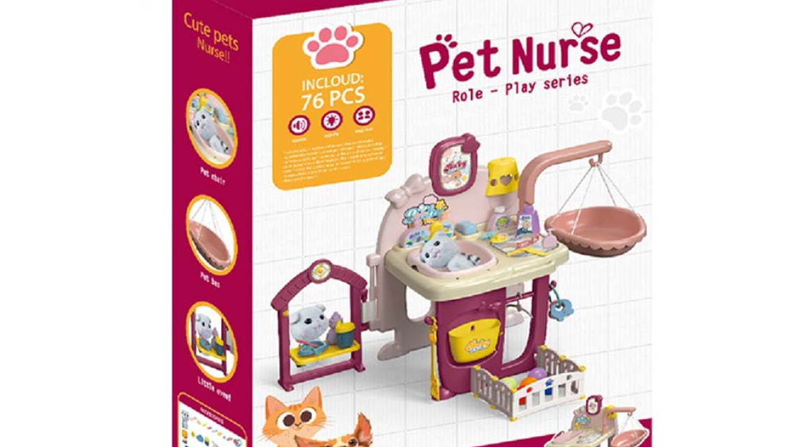 Timeless Tools Játék állatgondozó szett, 72 részes