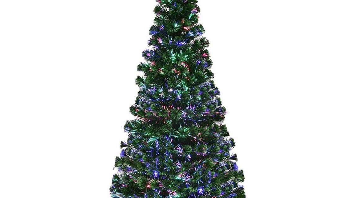 Timeless Tools Műfenyő száloptikával színes LED-del több típusban-150 cm-es