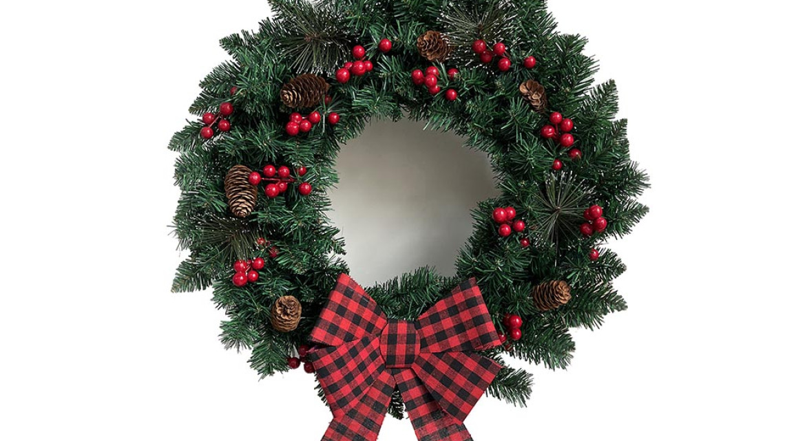 Timeless Tools Karácsonyi ajtódísz 60 cm-es, 50 LED -del