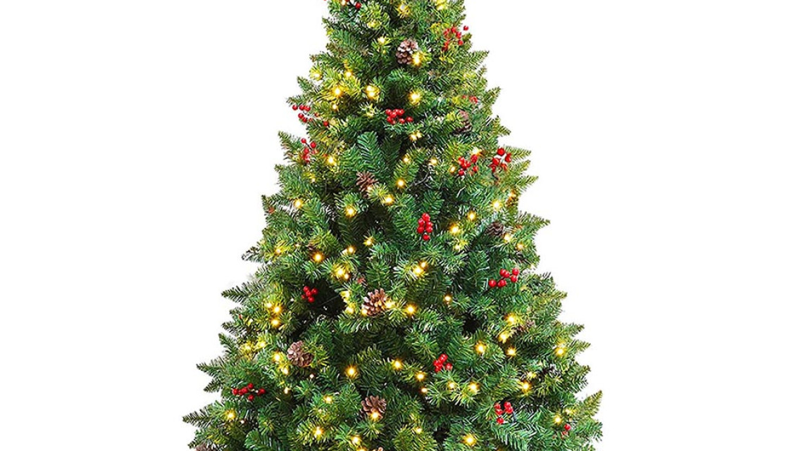 Timeless Tools LED-es műfenyő több típusban, melegfehér-320 LED-es, 210 cm