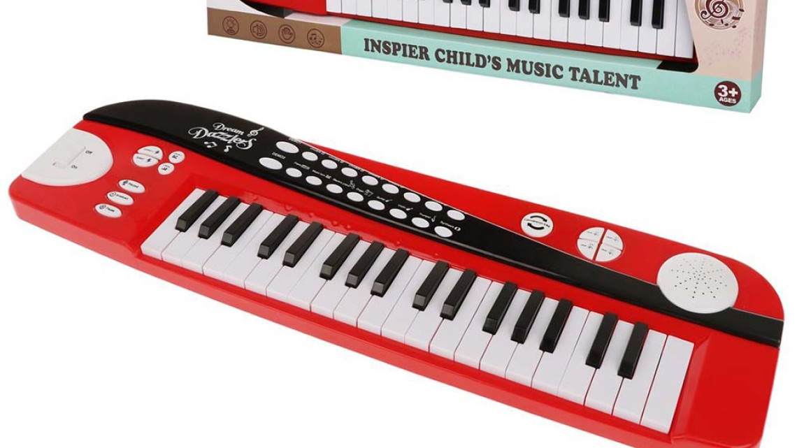 Timeless Tools Játék szintetizátor több típusban-piros