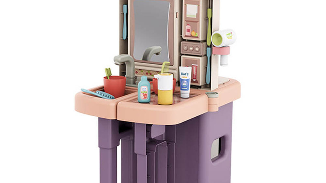 Timeless Tools 2 az 1-ben játékkonyha és fürdőszoba, 43 részes