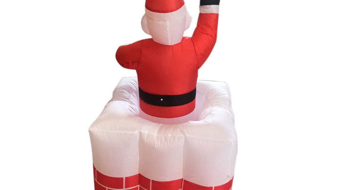 Timeless Tools Felfújható karácsonyi figurák-Mikulás kéményben