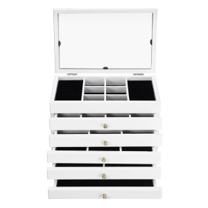 Timeless Tools 6 rekeszes ékszertartó, fehér