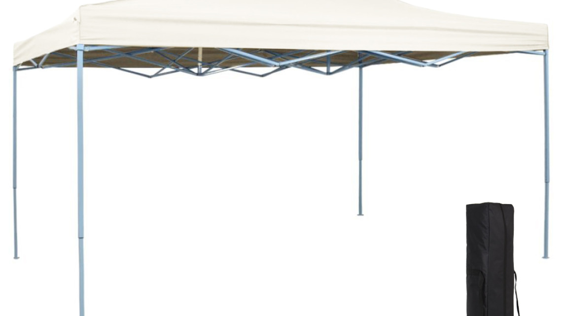 Timeless Tools Összecsukható kerti pavilon több típusban-2,9x4,25 méteres-fehér-pavilon+hordtáska