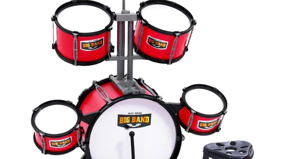 Timeless Tools Játék dobszett székkel, bordó