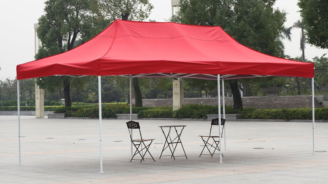 Timeless Tools Összecsukható kerti pavilon több típusban-2,9x5,7 méteres-piros-pavilon+hordtáska