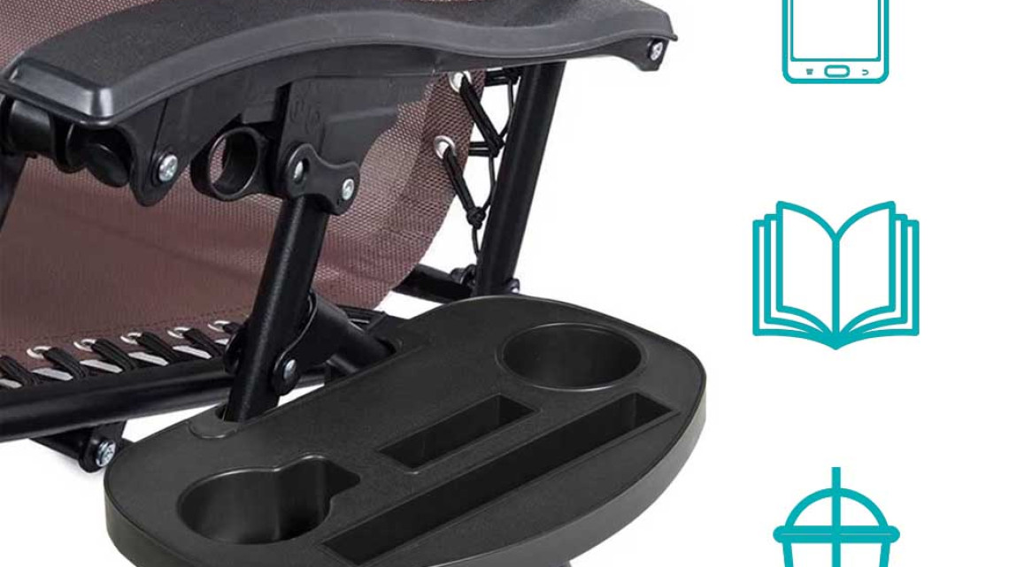 Timeless Tools Zéró gravitáció szék napellenzővel és pohártartóval 2 db, több színben-barna