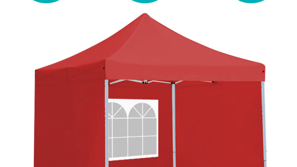 Timeless Tools Összecsukható kerti pavilon több típusban-2,9x2,9 méteres-piros-pavilon+oldalfal+hordtáska