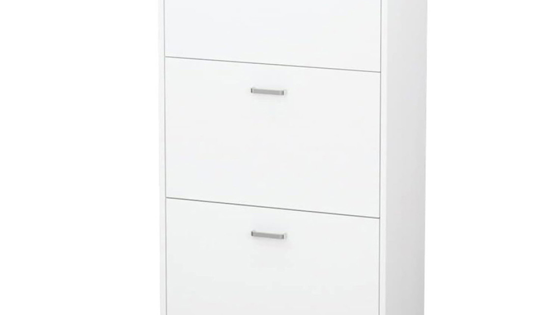 Timeless Tools Cipős szekrény 3 részes, fehér színben