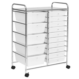 Timeless Tools Gurulós tárolókocsi 15 fiókos, több színben-fehér