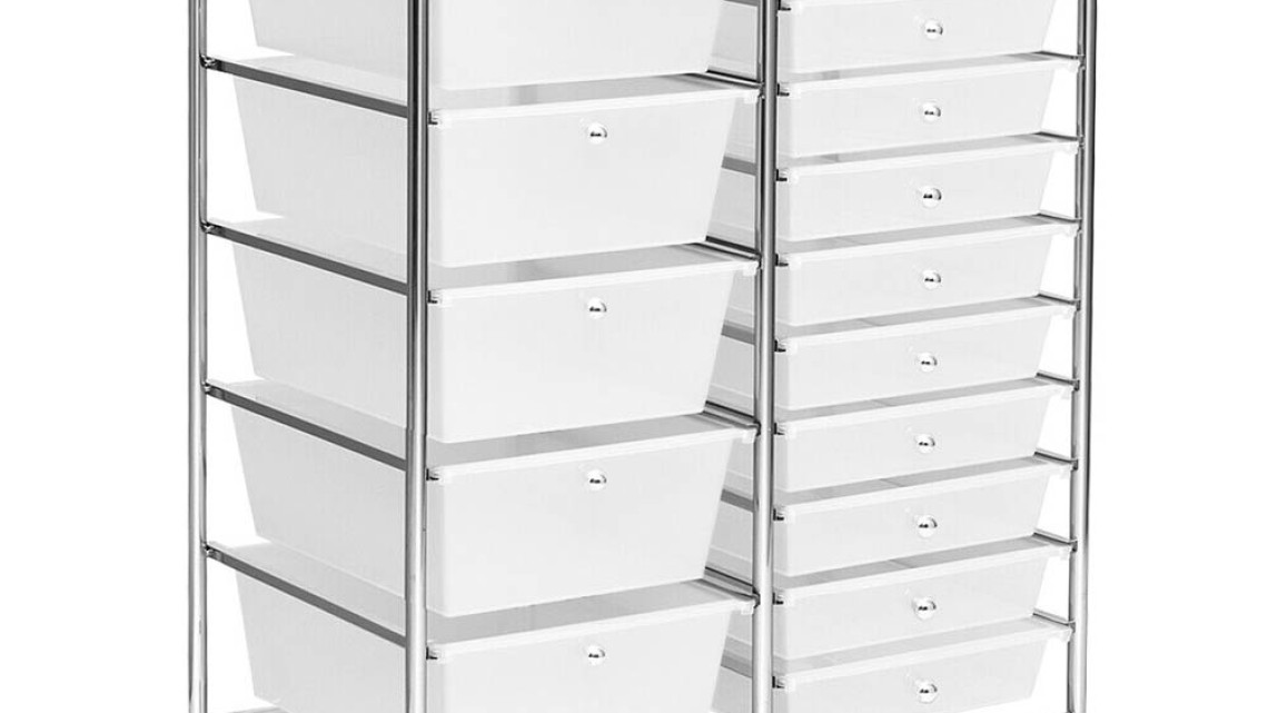 Timeless Tools Gurulós tárolókocsi 15 fiókos, több színben-fehér