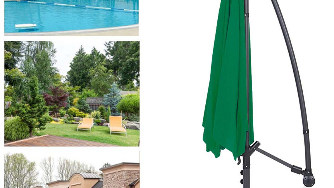 Timeless Tools Függő napernyő 2,7 m - több színben-zöld