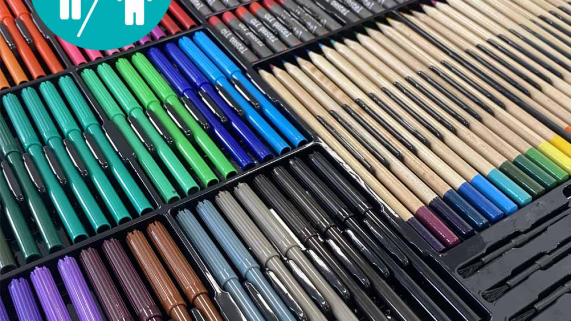 Timeless Tools 258 db-os rajz- és festőkészlet gyerekeknek