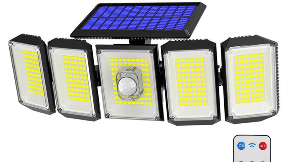 Timeless Tools 5 paneles forgatható 300LED-es szolár lámpa