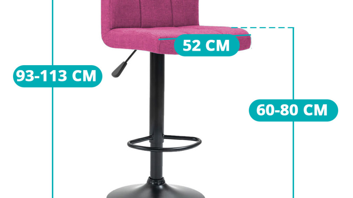 Timeless Tools Szövet borítású bárszék 2 db, több színben-pink