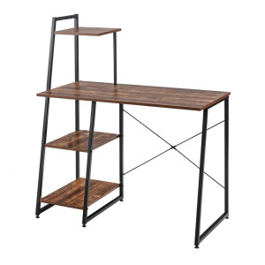 Timeless Tools Kompakt számítógépasztal, munkaállomás 4 polccal